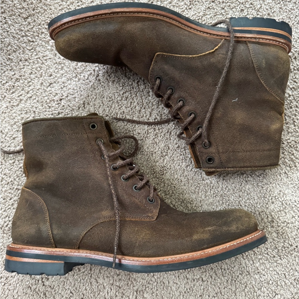 Nisolo Brown Leather Men's Boots with Vibram soles